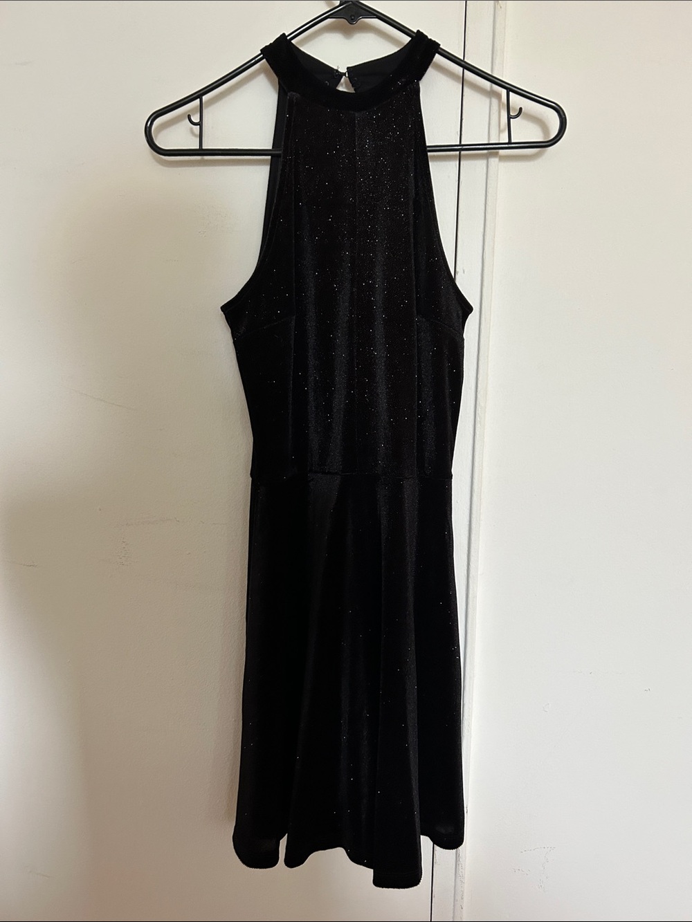 H&M Black Velvet Halter Party Dress